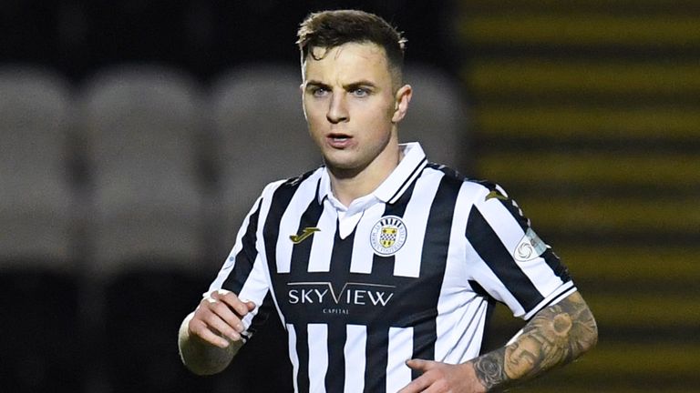 PAISLEY, SCOTLAND - JANUARY 09: St Mirren's Eamonn Brophy during a Scottish Premiership match between St Mirren and Motherwell at The SMISA Arena on January 09, 2021, in Motherwell, Scotland. (Photo by Ross MacDonald / SNS Group)