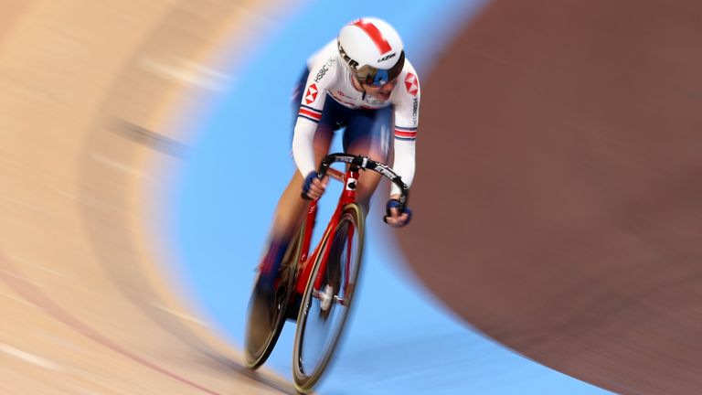 Elinor Barker won the Women's Points race on day five of the 2020 UCI Track Cycling World Championships in Berlin