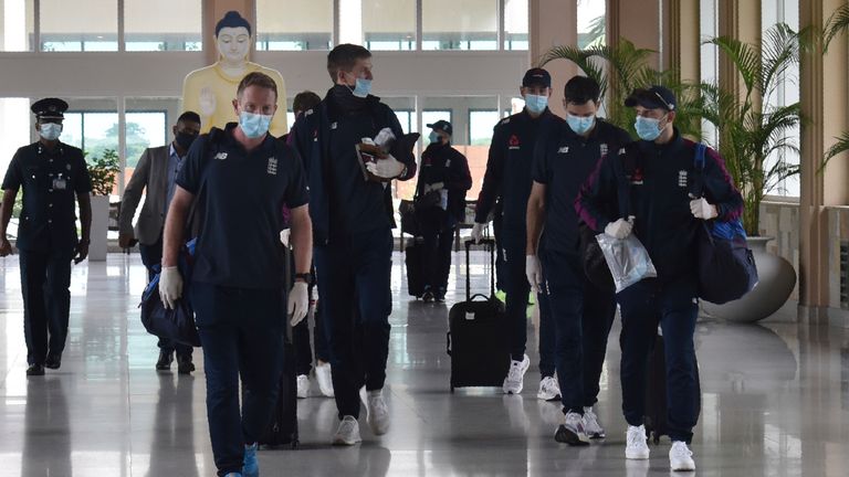 England have been allowed to take to the pitch for the first time since arriving in Sri Lanka ahead of their two-match series
