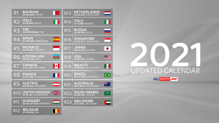 F1 2021 calendar, testing and launches: Everything you need to know about the new Formula 1 year