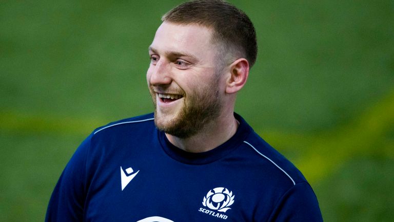 EDINBURGH, SCOTLAND - JANUARY 26: Finn Russell during a Scotland training session at the Oriam on January 26, 2021, in Edinburgh, Scotland. (Photo by Craig Williamson / SNS Group)