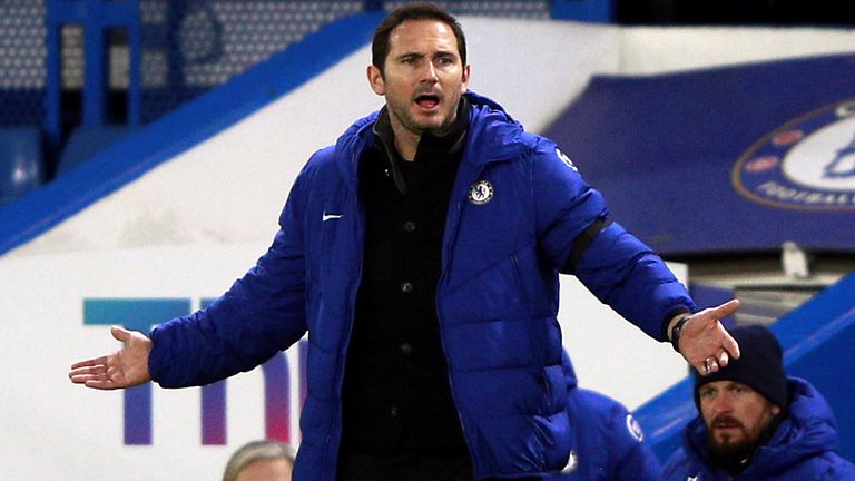 Frank Lampard's Chelsea are now without a win in six Premier League games