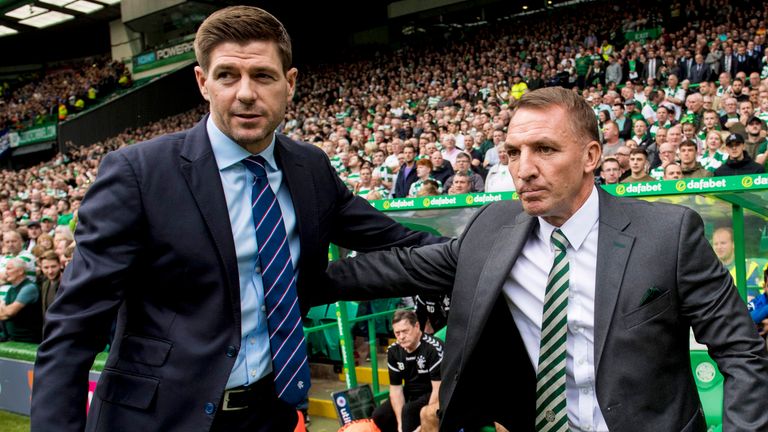 Gerrard says when his former manager Brendan Rodgers joined Celtic in 2016 it increased his focus on Scottish football