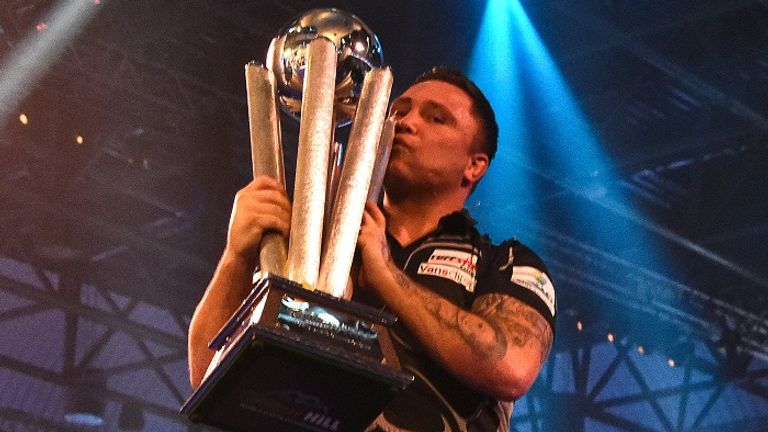 Gerwyn Price will be aiming to keep his hands on the Sid Waddell Trophy