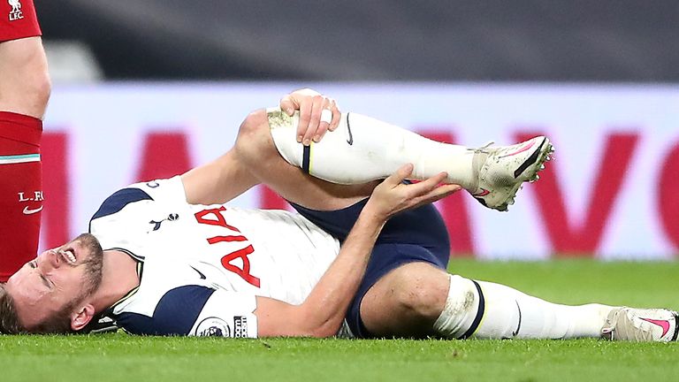 Harry Kane twice received treatment for ankle knocks 