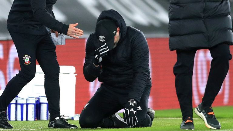 Hasenhuttl in tears after beating Liverpool