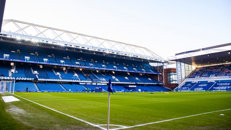 A general view of Ibrox during a Scottish Premiership match between Rangers and Celtic 