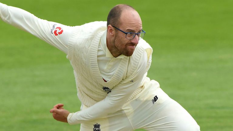 PA Photo - England's Jack Leach bowls during day three of a Warm Up match at the Ageas Bowl, Southampton. PA Photo. Issue date: Friday July 3, 2020. See PA story CRICKET England. Photo credit should read: Stu Forster/Pool/PA Wire. RESTRICTIONS: Editorial use only. No commercial use without prior written consent of the ECB. Still image use only. No moving images to emulate broadcast. No removing or obscuring of sponsor logos.