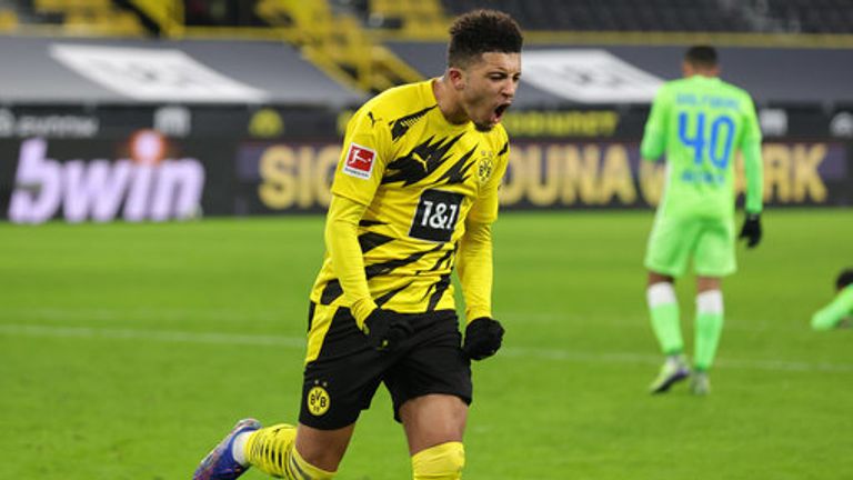 Jadon Sancho nets his first goal of the season 