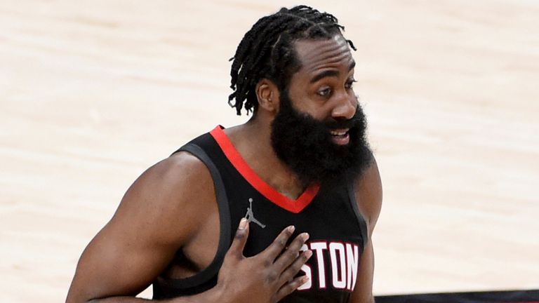 The Houston Rockets sent James Harden to the Brooklyn Nets in a four-team trade earlier this week (AP Photo/Steve Dykes)