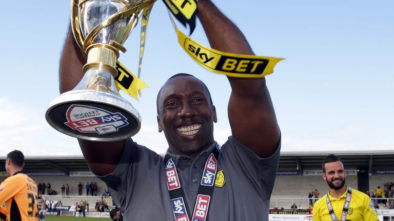Jimmy Floyd Hasselbaink led Burton Albion to the League Two title back in 2015
