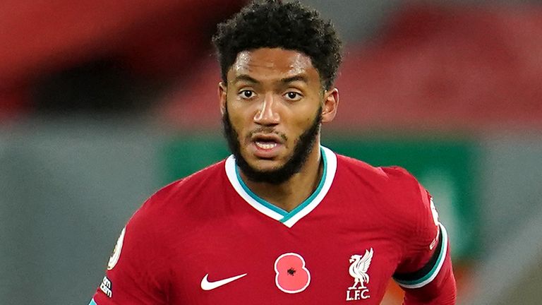 Liverpool defender Joe Gomez