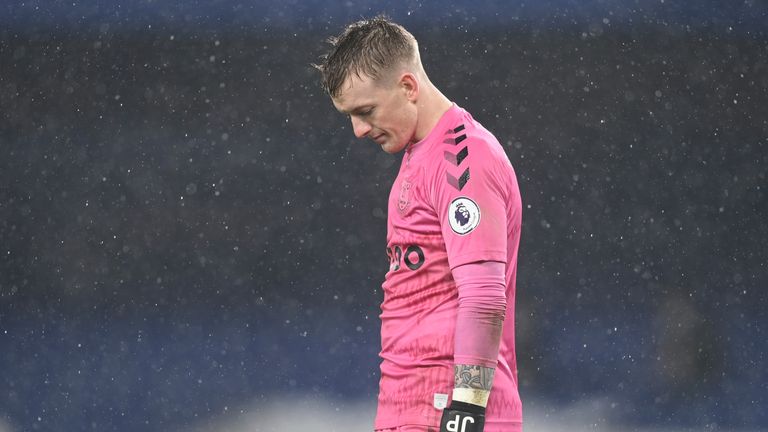 Everton goalkeeper Jordan Pickford