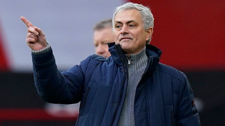 Spurs boss Jose Mourinho (AP image)
