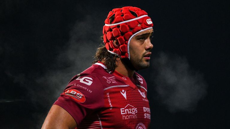 29 November 2019; Josh Macleod of Scarlets during the Guinness PRO14 Round 7 match between Ulster and Scarlets at the Kingspan Stadium in Belfast. Photo by Ramsey Cardy/Sportsfile
