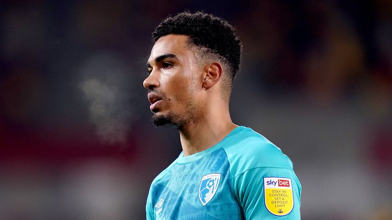 AFC Bournemouth&#39;s Junior Stanislas during the Sky Bet Championship match at the Brentford Community Stadium, London.