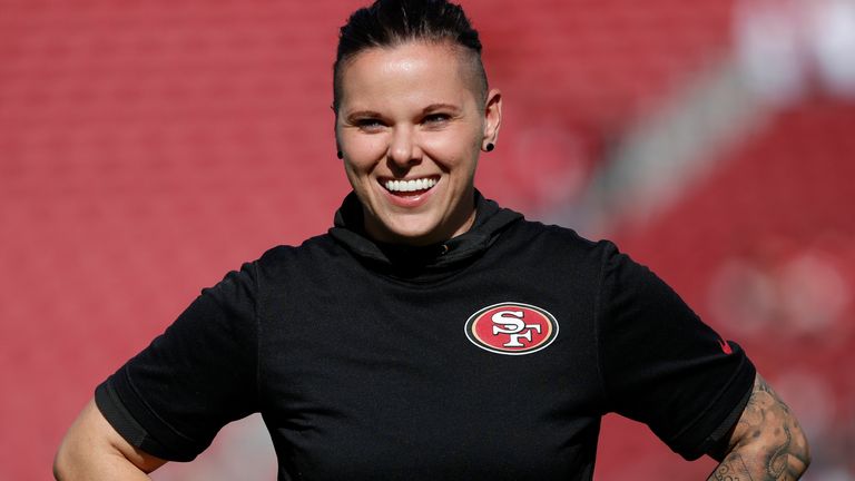 Katie Sowers: Former San Francisco 49ers coach wants to be 'change-maker'  for women in the NFL | NFL News | Sky Sports
