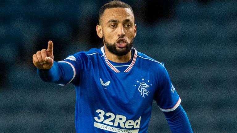 GLASGOW, SCOTLAND - DECEMBER 19: Kemar Roofe in action for Rangers during a Scottish Premiership match between Rangers and Motherwell at Ibrox, on December 19, 2020, in Glasgow, Scotland (Photo by Ross MacDonald / SNS Group)