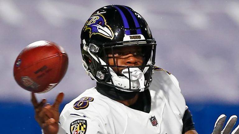 Baltimore Ravens quarterback Lamar Jackson  (AP Photo/John Munson)