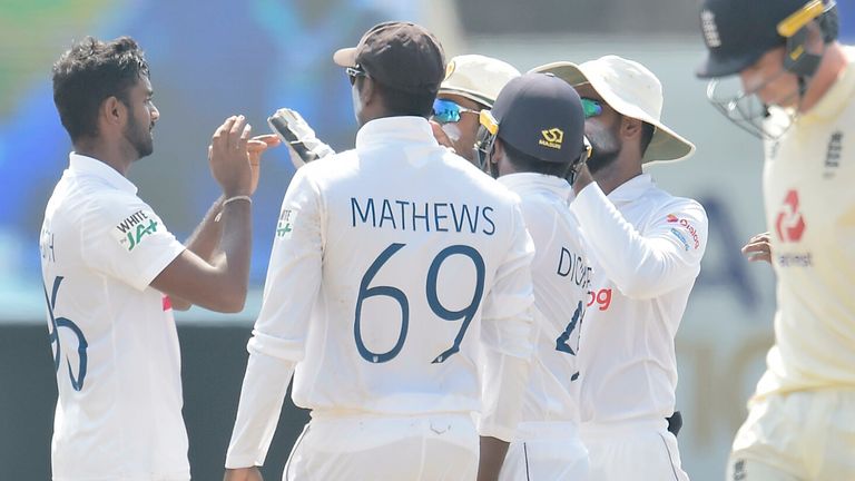 Sri Lanka portal - Lasith Embuldeniya completed his five-for on day three in Galle against England