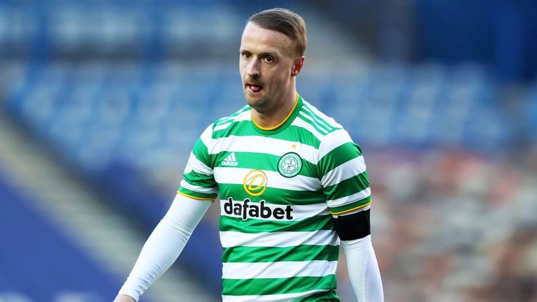 Leigh Griffiths trudges off following the Old Firm defeat at Rangers