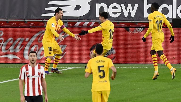 Lionel Messi A Inspiré Barcelone À La Victoire À L'Atheltic Bilbao - Ap Photo 