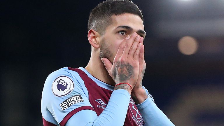 West Ham midfielder Manuel Lanzini (PA image)