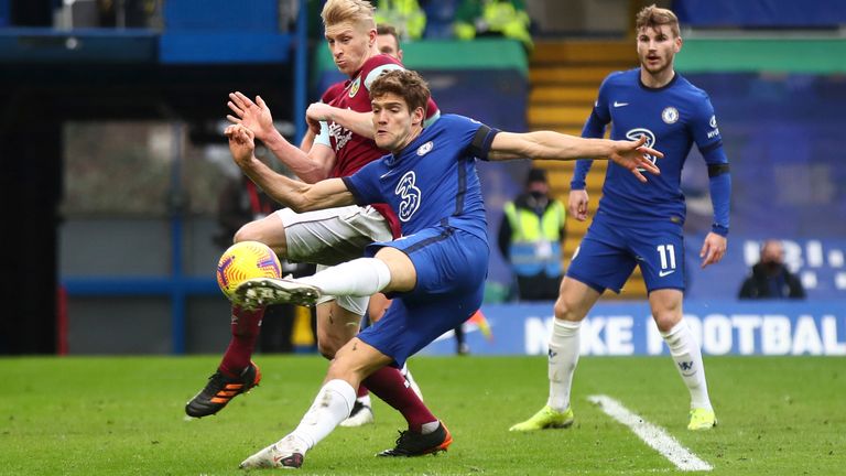 Marcos Alonso marked his return to the Chelsea starting XI with a goal against Burnley