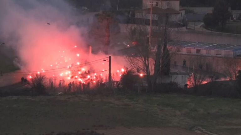 Marseille-Fans marschierten am Samstag zum Trainingsgelände