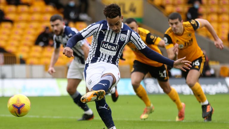 Matheus Pereira opens the scoring for West Brom against Wolves