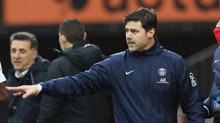 Mauricio Pochettino suffered his first defeat as PSG manager at Lorient