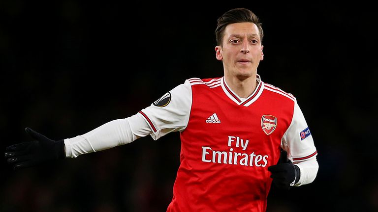 February 27, 2020, London, United Kingdom: Arsenals Mesut Ozil during the UEFA Europa League match at the Emirates Stadium, London. Picture date: 27th February 2020.