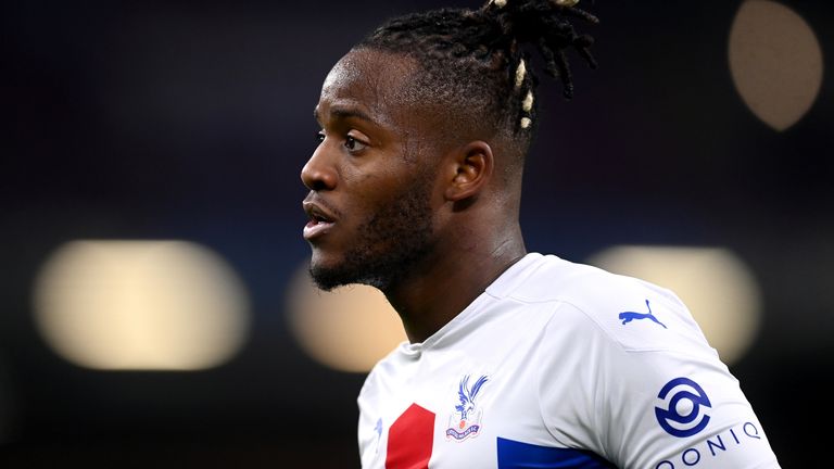 Crystal Palace's Michy Batshuayi during the Premier League match at Turf Moor, Burnley.