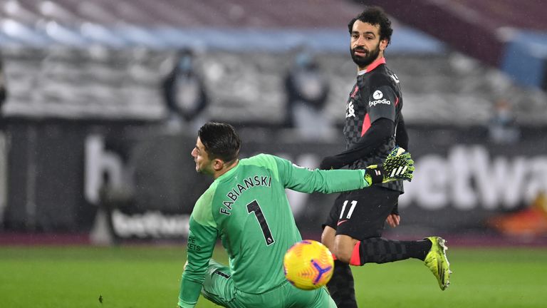 Mohamed Salah scores a fine second goal for Liverpool at West Ham