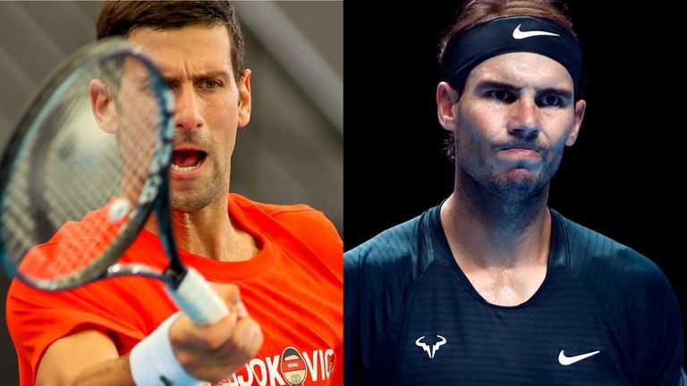 Novak Djokovic and Rafael Nadal - AP TENNIS