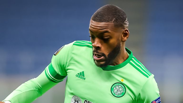 Celtic's Olivier Ntcham during the UEFA Europa League Group H match at the Giuseppe Meazza, Milan.