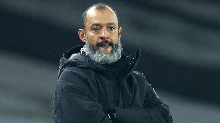 Nuno Espirito Santo's Wolves are winless in their last six Premier League games