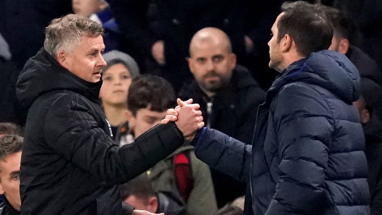 Ole Gunnar Solskjaer faced Frank Lampard's Chelsea four times in all competitions last season