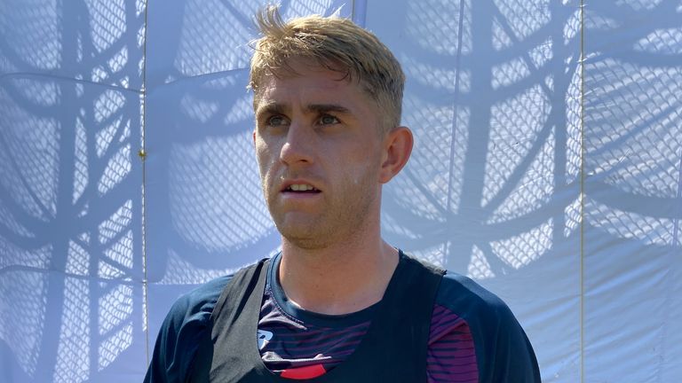 Source - England Cricket. Olly Stone at England training (Pic: England Cricket)