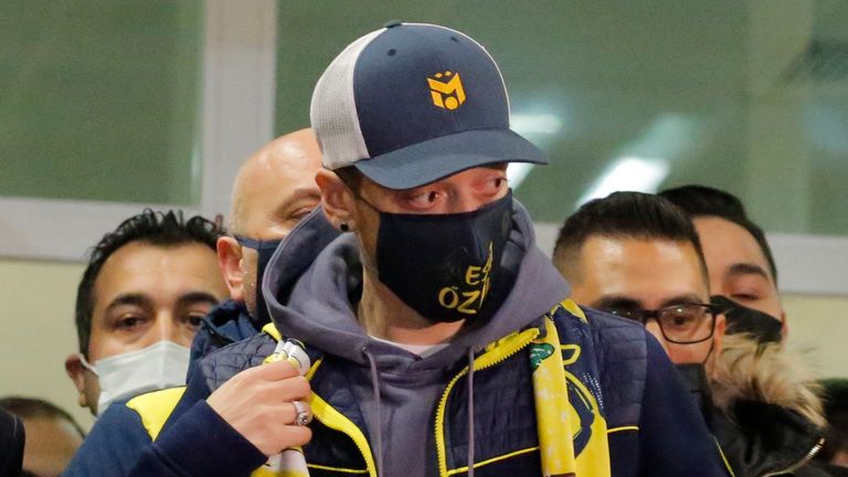 Ozil landed in Turkey in the early hours of Monday morning ahead of a move from Arsenal