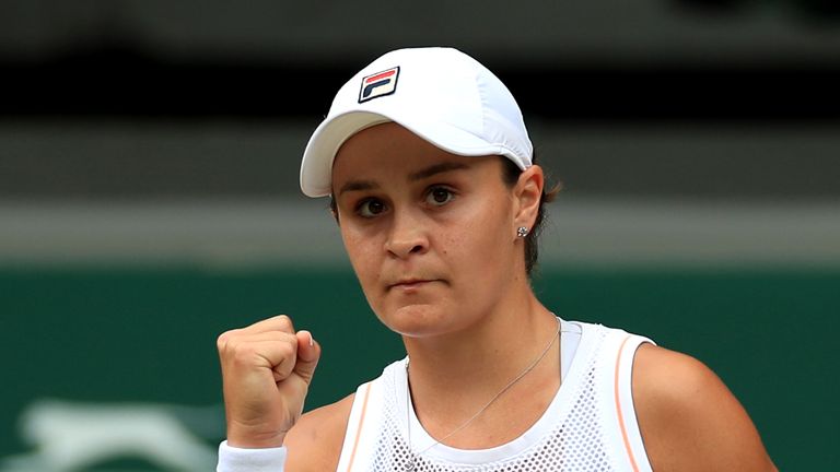 PA - Ashleigh Barty pictured at Wimbledon 2019