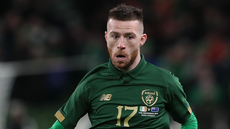 Republic of Ireland's Jack Byrne during the International Friendly against New Zealand at the Aviva Stadium, Dublin.