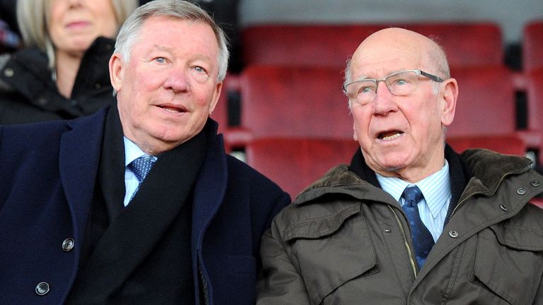 PA - Former Manchester United manager Sir Alex Ferguson and Sir Bobby Charlton pictured in 2013