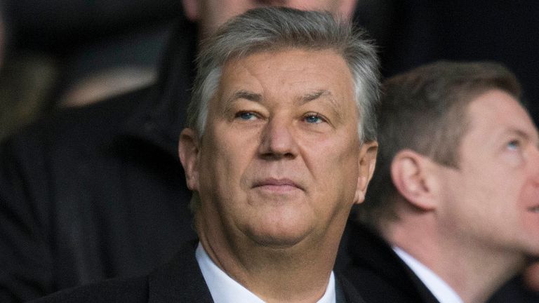PA - Celtic Chief Executive Peter Lawwell during a Scottish Premiership match at Celtic Park, Glasgow.