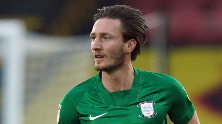 Preston North End&#39;s Ben Davies during the Sky Bet Championship match at Vicarage Road, Watford.