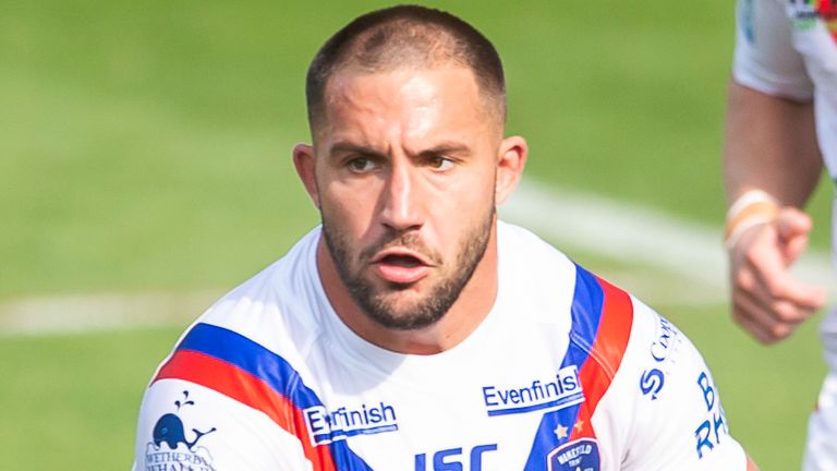 Picture by Allan McKenzie/SWpix.com - 09/08/2020 - Rugby League - Betfred Super League - Wakefield Trinity v Wigan Warriors - Emerald Headingley Stadium, Leeds, England - Romain Navarrete.