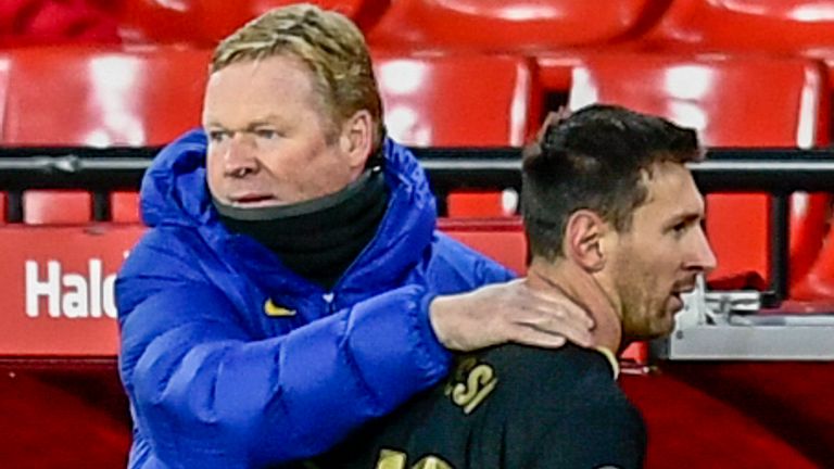 Ronald Koeman y Lionel Messi