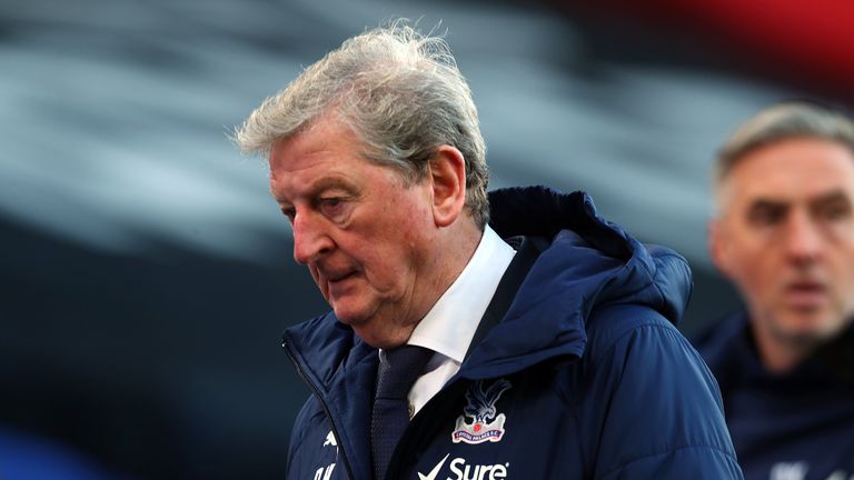 Crystal Palace manager Roy Hodgson is dejected at the final whistle following the Premier League match at Selhurst Park, London.
