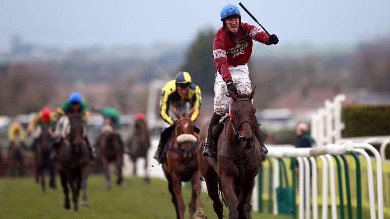 Rule The World comes home in front in the 2016 Grand National under David Mullins
