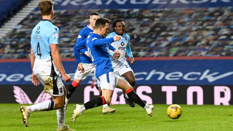 Ryan Jack scores to make it 4-0 during a dominant home performance